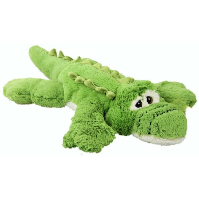 groene krokodil liggende knuffel 40 cm
