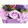 Seifenblumen Boquet Blumenstrauß Lavendel Rosen und Nelken