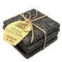 3x Stone Set van 4 Onderzetters - Vierkant - Simpel Lavastone