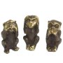 3 Apen - Horen Niets Zien Niets Zeggen Feng Shui Bronzen Beeldjes