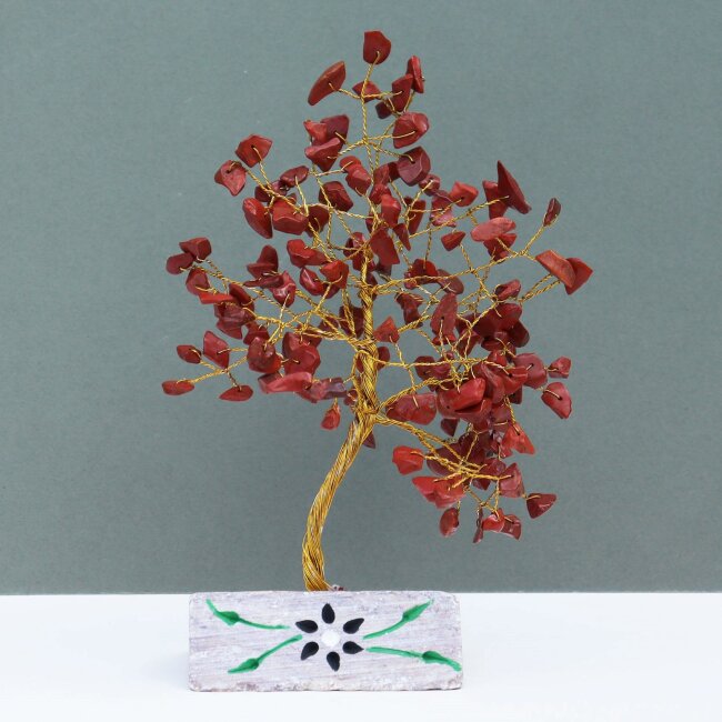 Kraftvoller Edelsteinbaum „Roter Jaspis“