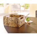 Water hyacinth filling basket with handles 22 x 19 x 13 cm