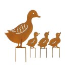Garden plug Duck family, set of 4
