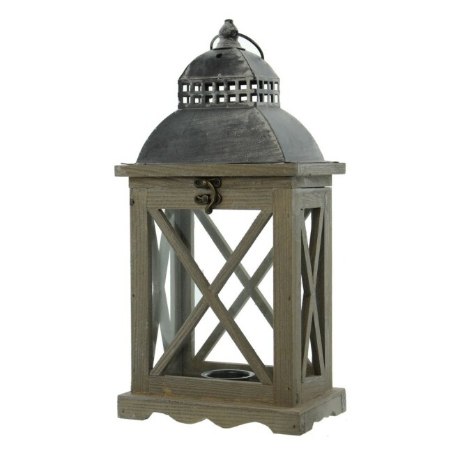 Wooden lantern Classic 40 x 19 x 10 cm