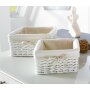 White filling basket set of 2 made of willow
