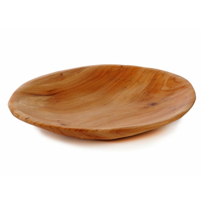 Cedar wood bowl, approx. 22 x 16 cm