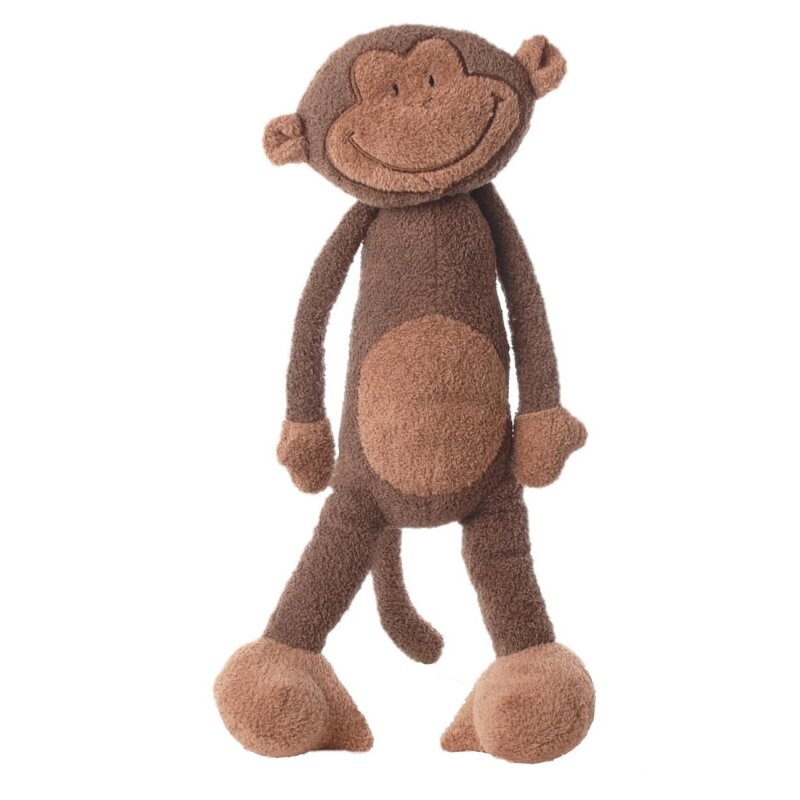 EBO Schlenkeraffe Plüschtier 42 Cm – Braun-beiger Webpelz, Kuschelweich, Gefüllt Mit Polyester