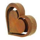 Decorative heart "rust look" 23 x 21 x 5 cm