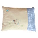 Knuffelkussen Sheep Sweety crème blauw 25 x 36 cm