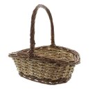 Ironing basket "Sea grass cord", small, approx. 36 x 27 x 15 cm