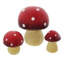 Prachtige paddenstoeltjes in een set van 3, ca. 17 en 9 cm