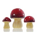 Beautiful toadstools in set of 3, about 17 and 9 cm