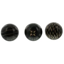 Sphère en bois "Afrique", lot de 3, 10 cm