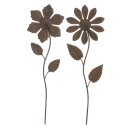 Flower plug "rust look" set of 2 44 cm