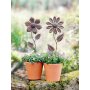 Flower plug "rust look" set of 2 44 cm