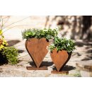 Planter "Rust heart" standing, set of 2