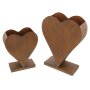 Planter "Rust heart" standing, set of 2