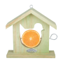 Bird house, bird feeder with roof made of wood