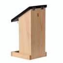 Wandsaatsilo, Futterstation mit Haken aus Holz