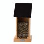 Wandsaatsilo, Futterstation mit Haken aus Holz