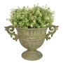 Aged Metal gr&uuml;n Vase rund S - Pflanzk&uuml;bel, ca. 37 x 22 cm