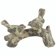 Vögel auf Zweig Moos, grün aus Terracotta