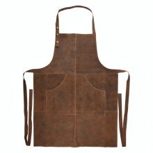 Leather - BBQ grill apron, cooking apron, bib apron