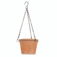 Aged Terracotta Pot, suspendu, L