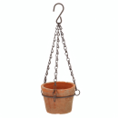 Verouderde terracotta pot, hangend S