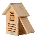 Wooden ladybug house with silhouette