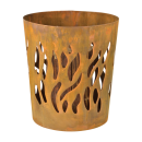 Modern Swedish fire basket in rust look