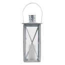 Altzink Laterne, Windlicht, ca. 12 x 12 x 25,5 cm
