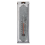 Old zinc thermometer, temperature gauge, about 30 cm