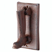 heurtoir de porte motif botte en fonte