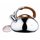 Flute kettle, wooden look handle