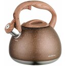 Flute kettle 2.8L, brown imitation marble
