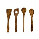 Set daide en bois dolivier, 4 pièces