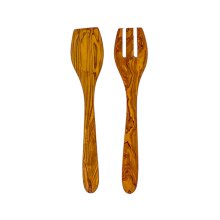 Couverts à salade en bois dolivier, set de 2, env. 30 cm