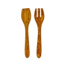 Olive wood salad servers set of 2, approx. 30 cm