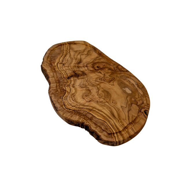 Planche à découper en bois dolivier Planche de cuisine sans manche, env. 40 cm