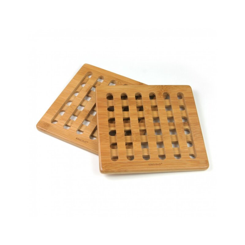 Topfuntersetzer aus Bambus, eckig, 2er Set - Benera, 5,95