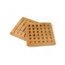 Bamboo trivet, square, set of 2