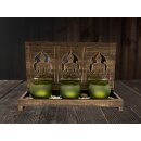 Set de bouddha avec verres et bougies chauffe-plat, 3...