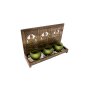 Buddha set with glasses and tea lights, 3pcs.