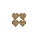 Onderzetters van zeegras in hartvorm, set van 4
