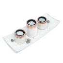Decorative bowl with 3 candle holders in diamond design