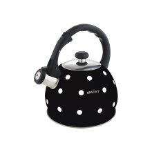 Flute kettle 2.0L, black with white dots