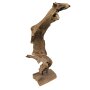 Teakholz-Fragment mit Bodenplatte 50-60cm