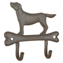 Wall hook "Dog on bone", cast iron