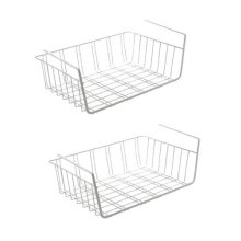 Unterbauschrank aus beschichtetem Metall, praktische Hängekörbe im 2er-Set